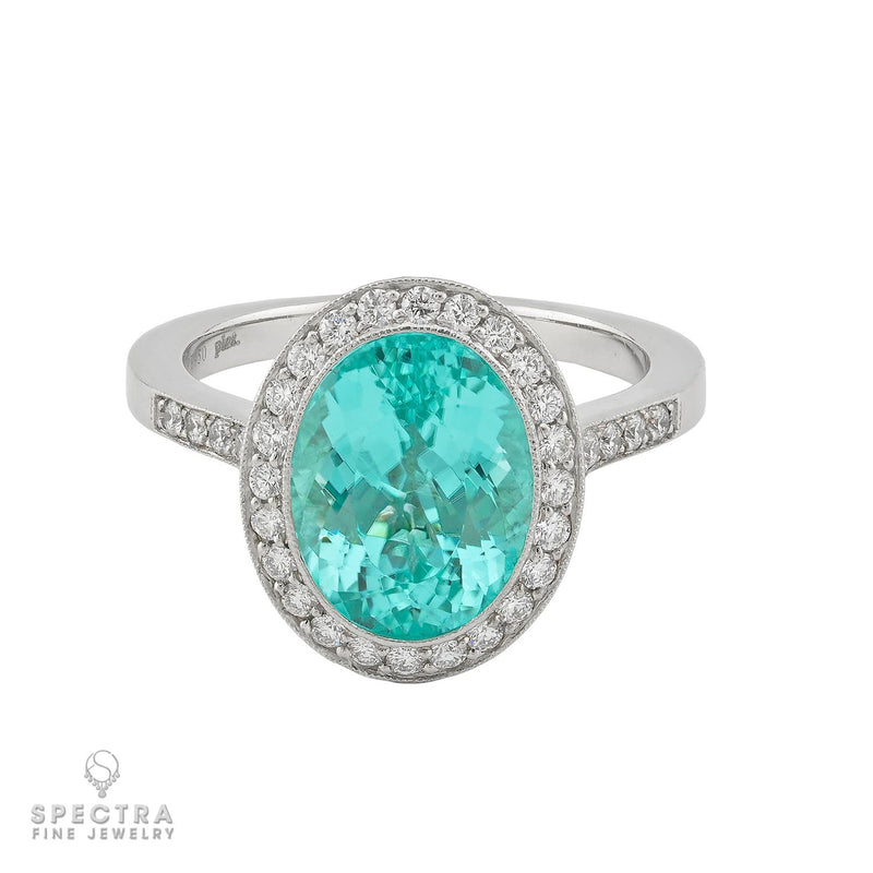 Tiffany & Co. Paraiba Tourmaline Diamond Ring